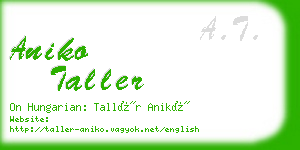 aniko taller business card